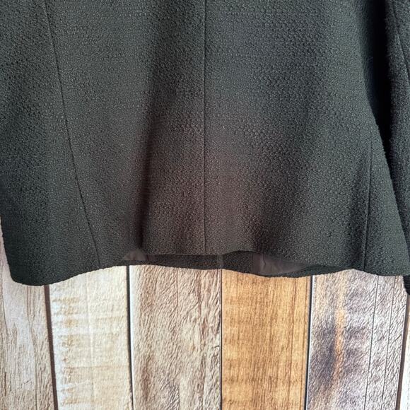 Ann Taylor Blazer Textured Gold Button Black Jacket Size 16P Petite Workwear - Picture 6 of 9